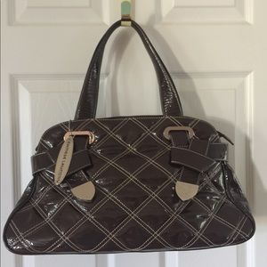 Chinese Laundry quilted zipper top shopper handbag